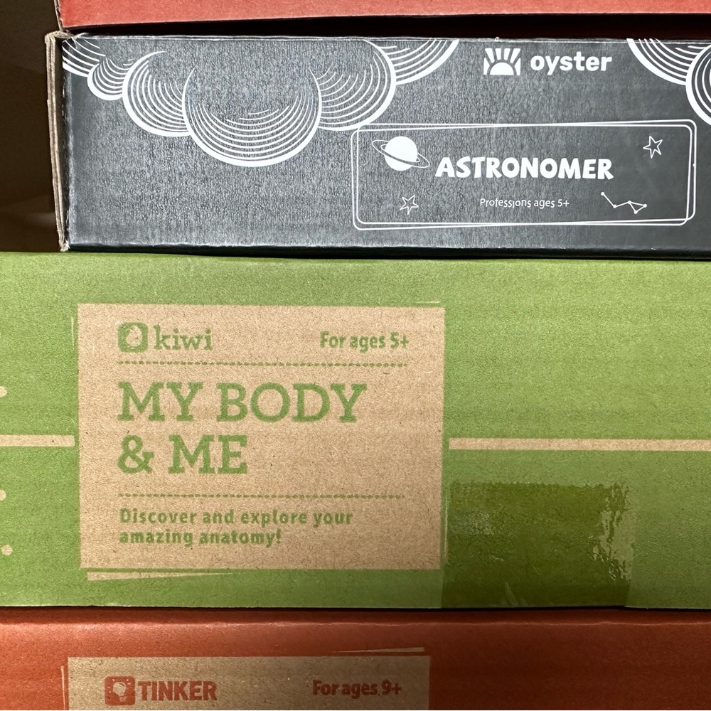 NEW Kiwi Crate and Oyster. 4 Unopened Activity Boxes for Kids